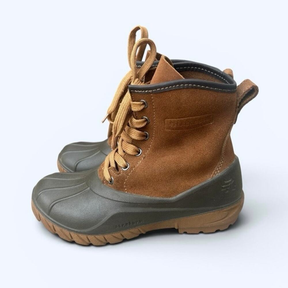 Lacrosse Aero Timber Top Women’s Duck Boots Size 7 Brown Suede Rubber Waterproof